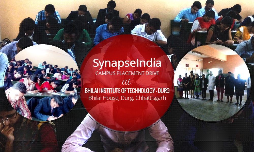SynapseIndia campus placement drive at BIT Durg
